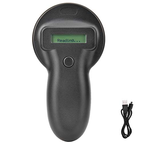 Tosuny 134.2khz Escáner de Microchip de Identificación para Mascotas, RFID Portátil Lector de Etiquetas Lector de Chips de Animales para Animales/Mascotas/Perros/Gatos/Cerdos