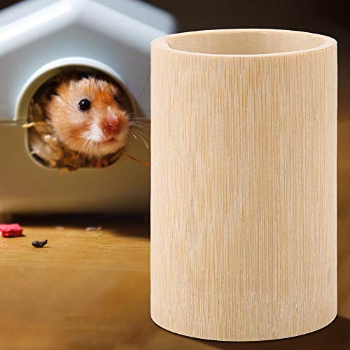 Tubo de hámster Tubo de túnel de ratón de bambú natural Juguete Pequeño animal doméstico Túnel de diversión Animales pequeños Juguete de actividad para chinchillas Ardilla de conejillo de Indias(S)