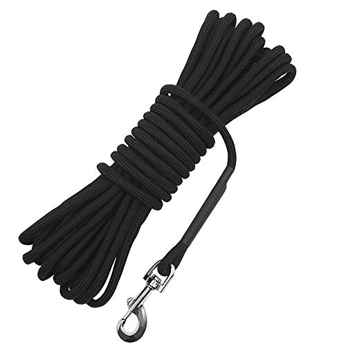Vivifyin Dog Check Cord, cuerda flotante, larga de entrenamiento para perros, para playa, lago, color negro