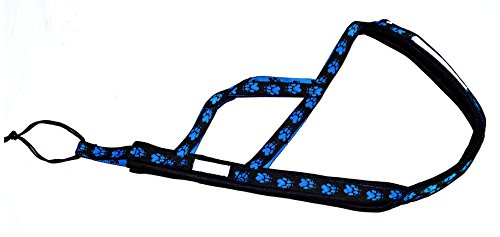 X de Back Tren Vajilla para de ciclismo, esquí Joring, dogscooting, trineo, diseño de huellas, color azul