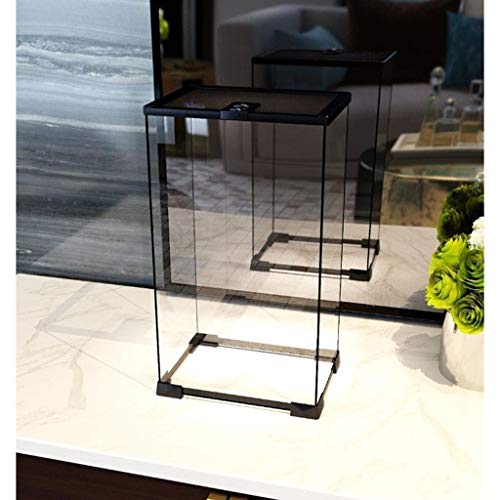Xu-pet Reptil camaleón Tanque, Vivarium Tortuga de la Rana de la Serpiente Box-Reloj for criadores Observación de la Caja de la Caja de Hogares casa del Animal doméstico (Size : 18.5 * 13 * 33CM)