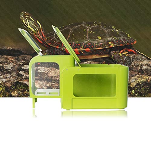 Xu-pet Tortuga del hábitat de la Tortuga acuática Vivarium Tanque, Transporte Reloj Box-Araña Lagarto de la Serpiente de la Tortuga del Tanque y Transpirable Caja casa del Animal doméstico