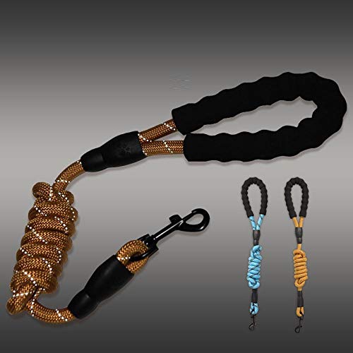 Yisatann Correa para Correr con Perros Mascota Perro Gato Productos Nylone Cables Reflectantes Correas Cuerda Amarillo