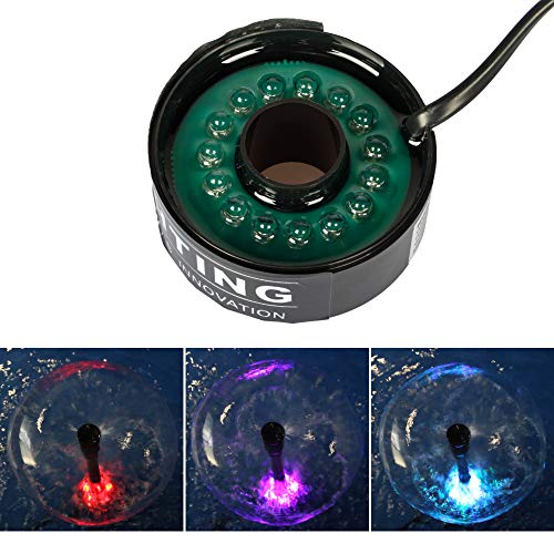 Yorbay Luces LED RGB Sumergible con Cable de alimentación de 4,8 Metros, para Bomba Sumergible, Bomba de Fuente, Estanque, jardín, Acuario Reutilizable