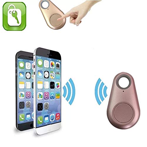 ZANGAO Rastreador de Mascotas Rastreador de Perros Anti perdida Rastreador Bluetooth Inteligente Localizador Etiqueta Buscador de rastreador de Alarma (Color : Rose Gold)