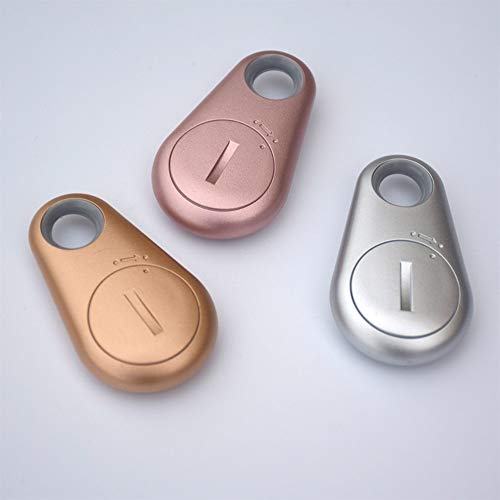 ZANGAO Rastreador de Mascotas Rastreador de Perros Anti perdida Rastreador Bluetooth Inteligente Localizador Etiqueta Buscador de rastreador de Alarma (Color : Rose Gold)
