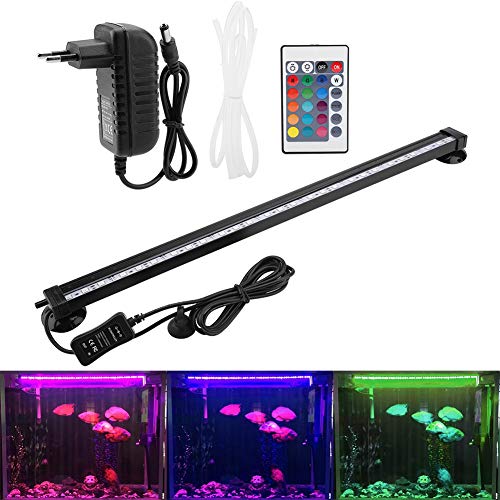 Zerodis - Luz LED sumergible para acuario, con mando a distancia y lámpara LED de colores para kit de luz de acuario