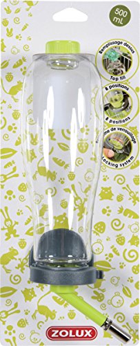 Zolux - Biberón para roedor con llenado fácil Verde 500 ml (llenado por Arriba)
