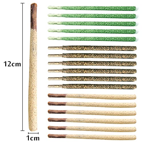 15 piezas en 3 sabores Juguetes del Catnip,Masticar Palos Gato,Cuidado Dental Matatabi,Palo De Gato,Compuesto por todos los materiales naturales, esterilizados mediante múltiples procesos.