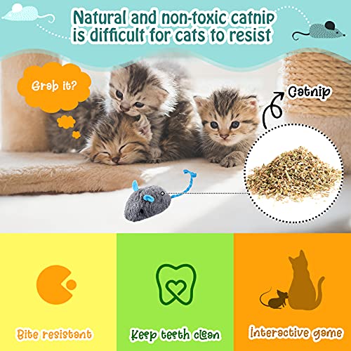 3 piezas de juguete ratones gateros ratones gateros ratones gato lindo masticar dientes y limpieza realista Catnip ratón peluche juguetes imitadores ratón catnip gato, 3 estilos