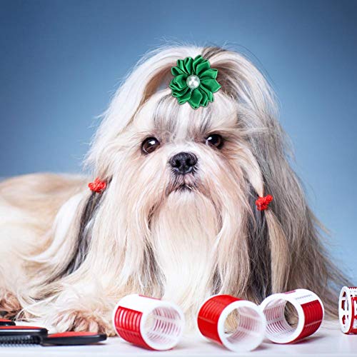 30Pcs Lazos para el Cabello de Flores Multicolores para Mascotas Decoración Linda del Pelo de Perro Accesorios de Aseo en Forma de Margarita para Perros medianos pequeños para Perros