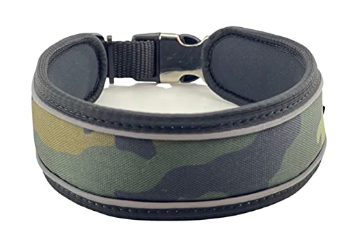 3540 - Collar impermeable para perros de neopreno, color verde con reflector verde, talla S, M, L, XL, XXL (M (13.7 - 17.7 pulgadas)