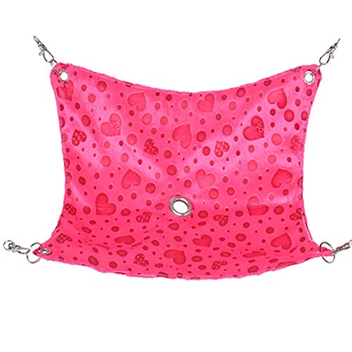 AchidistviQ Hamaca de planeador de azúcar, animales pequeños, sacos de siesta, columpio de cama colgante para hámsteres, chinchillas, cobayas, ardillas, juguetes S, color rojo rosa