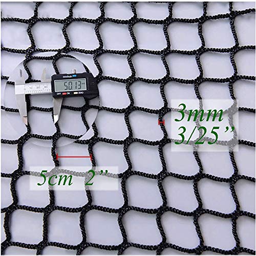 AEINNE Goal Nets,Red Cuerda  Negra Escalera Bebe de Terraza Seguridad Niños Deportes Escaleras Protección Gatos para Balcones Malla Nylon Goal Net Nets Redes Bola Campo Aire Libre Futbol Golf