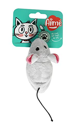 Aime - Juguete para Gato, Reversible, Peluche 2 en 1, ratón y pájaro, Juguete Divertido para Gato, Juego de Caza