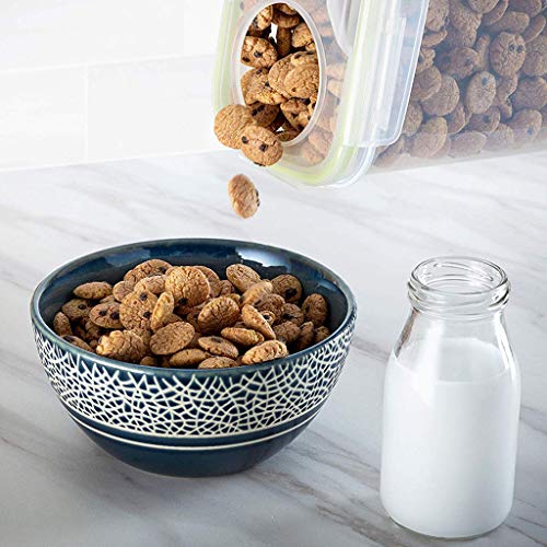 Almacenamiento De Contenedores De Cereal / Contenedores De Almacenamiento De Alimentos 100% Herméticos Y Secos Con Tapa De Bloqueo Lateral Con Dispensador - Contenedores Plástico Sin BPA ,Verde,L