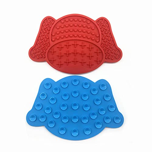 Almohadilla de silicona para lamiendo mascotas, almohadilla de comida lenta para perros, almohadilla para lamiendo atención dispersa, azul, verde, rojo