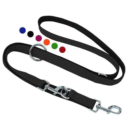 Amazon Brand - Umi - Correa de Perro 2m, Ajustable en 3 Posiciones, Air Mesh, para Perros pequeños y Grandes, Cachorros y Gatos, en Muchos Colores y Tallas Distintos, Negro, S