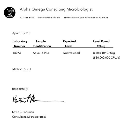 AQUA-5 PLUS+ La nueva generación de bacterias ácido láctico + probióticos + vitaminas Koi estanque bacterias de 336 g hasta 672 g (510 g)
