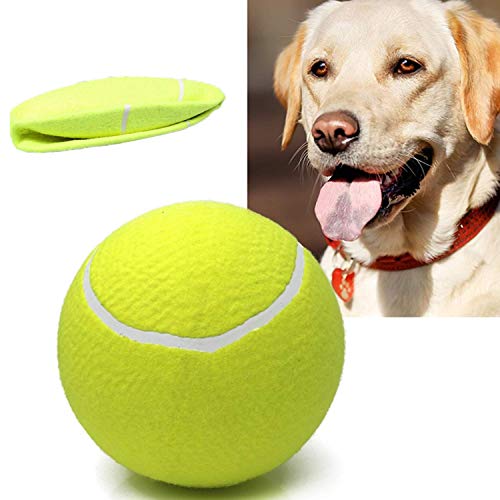 bangminda 24CM Pelota de Tenis Gigante para Perro Mascotas, Pelota de Juguete para Perro, Juguete Ejercicio Entrenamiento para Perros Mascotas
