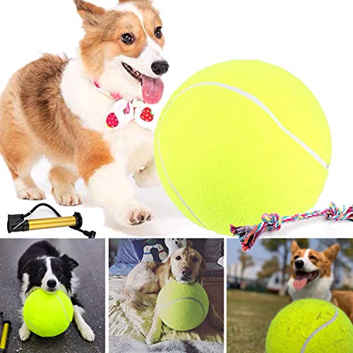 bangminda 24CM Pelota de Tenis Gigante para Perro Mascotas, Pelota de Juguete para Perro, Juguete Ejercicio Entrenamiento para Perros Mascotas