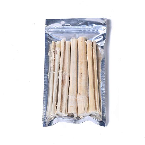 Bebliss 5 Unids/lote Pequeñas Mascotas Bambúes Dulces Naturales de alta fibra Masticar Juguetes Molares Bocadillos Saludables Para Conejos Conejillos de Indias Ardilla Chinchilla, Color Caqui