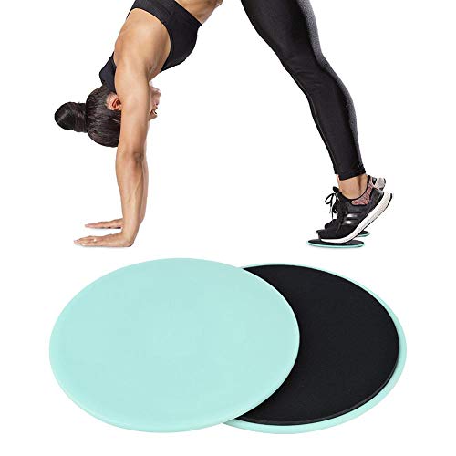 Bnineteenteam 2 UNIDS Ejercicio Deslizante Deslizante Disco Fitness Multi-Función Core Slider Deporte Entrenamiento de Cuerpo Completo para Pisos de Alfombra o Madera Dura (Verde)