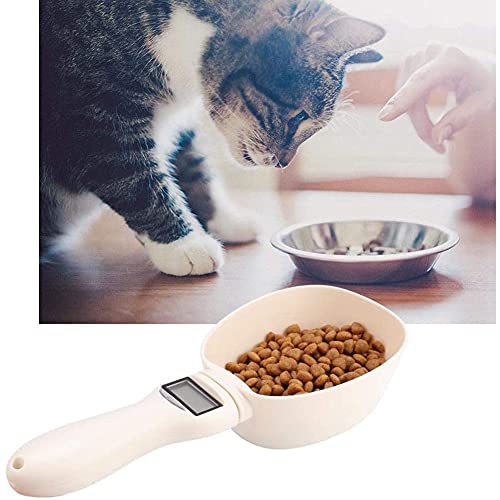 Bnwoinb Taza Medidora de Comida para Perros con Cuchara Medidora de Alimentos para Mascotas, Vaso Desmontable con Cuchara de Balanza Digital Comederos para Medir la Comida Mascotas