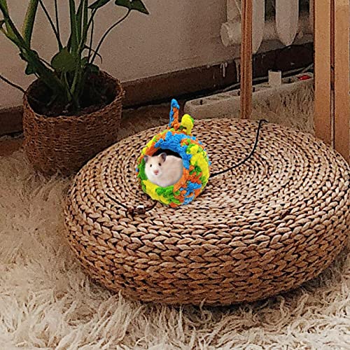 bokelot Cama para casa de hámster Camas cálidas de Invierno para Mascotas pequeñas, Lindas y únicas, con Forma de Manzana, Forro Polar, Erizo, Chinchilla, Jaula de Cerdo, Juguetes, Cama de Guinea