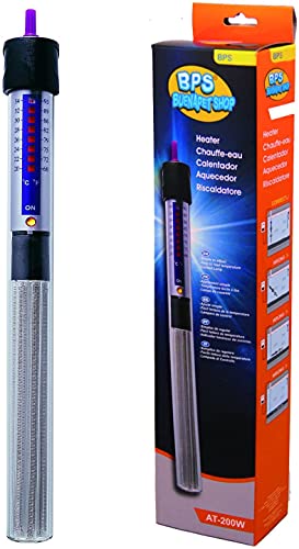 BPS Calentador de Acuario Sumergible para Pecera 50W 22.3cm para Tanque de Pescados Tubo de Cuarzo con Ventosas BPS-6051 * 1