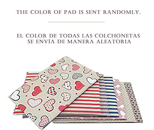 BPS Cama Colchoneta Cuna Portatil para Perros Gatos Colchón Manta Sofá Almohada Mascotas Suave 2 Tamaños (M 75x65x2.5 cm, Colchoneta Color Chica al Azar) BPS-14121a