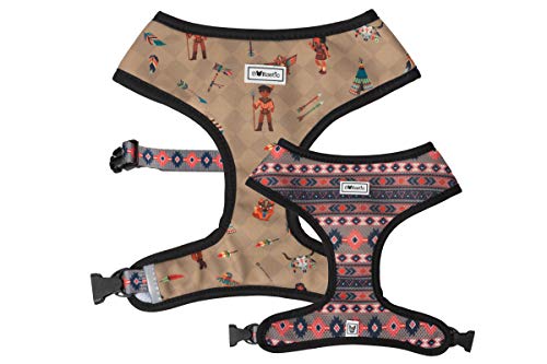 Bulltastic The Chief Arnés Reversible para Perro – Reversible, cómodo, Ajustable, fácil de Limpiar – se Adapta a Bulldogs, Tazas y Otras Razas de Perro, marrón, Large