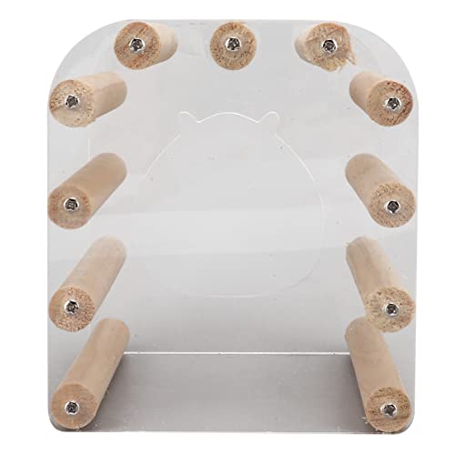 Cabaña de Madera para Hámster, Diseño Seguro de Varilla de Madera Diseño sin Fondo Hámster, Cabaña de Madera para Escondite, Techo Plano, Mantiene a Las Mascotas Saludables para Chinchilla(L)