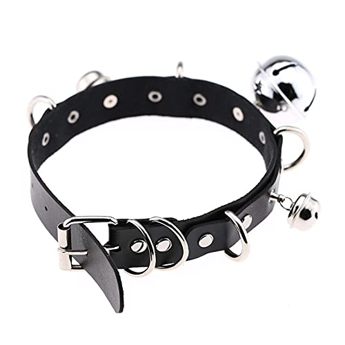 Campana Collar de cuero con cuello en la manga Entrenamiento de mascotas Juego alternativo Šexy Ropa de mujer