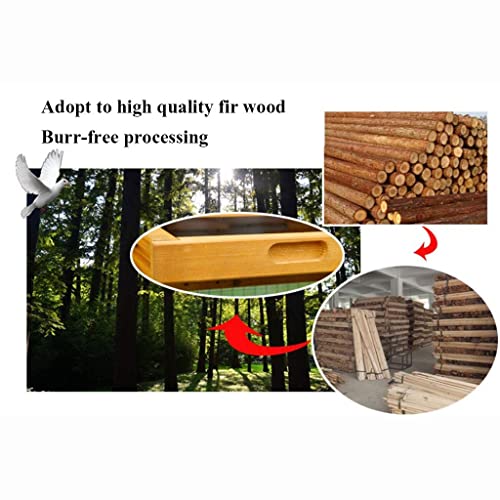 Caseta para perros, caseta para perros Casa de perros de madera Cabina de troncos de mascotas al aire libre Perro de la cabaña con el porche Bowl Bowl StoreRoom Pet Log Cabin Style Kennel for pequeños