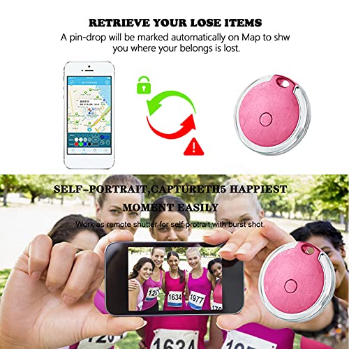 CDIYTOOL 4PCS Mini localizador de seguimiento GPS, dispositivo antipérdida inteligente Bluetooth portátil impermeable para equipajes/niño/mascota/gato/perro