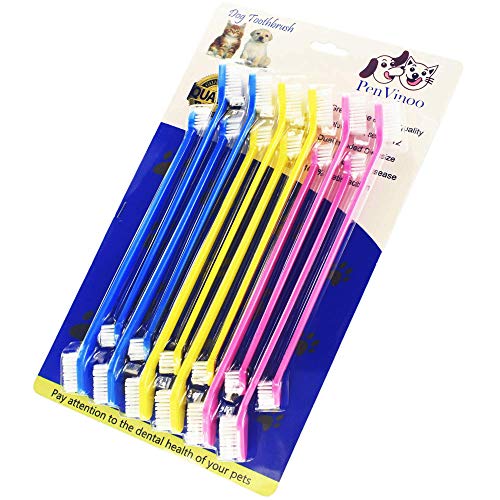 Cepillo de dientes suave para mascotas con material de grado alimenticio, cepillo de dientes dental para perros pequeños a grandes