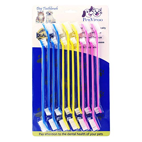 Cepillo de dientes suave para mascotas con material de grado alimenticio, cepillo de dientes dental para perros pequeños a grandes