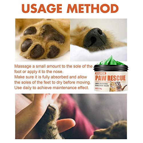 chora Calmante para Las Patas Crema para Las Patas de Las Mascotas Crema para el Cuidado de los pies de Las Mascotas Aceite Protector para la Suela y Las Almohadillas para Las Patas protección benefit
