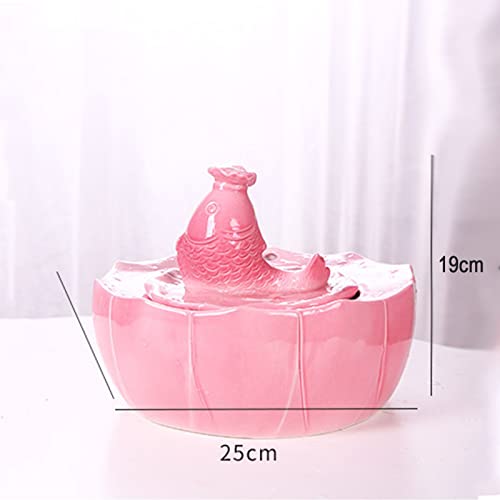 CHUANGRUN Fuente de Agua para Gatos, Carga USB eléctrica Mejorada, dispensador de Agua para Mascotas de Porcelana Suave para Gatos/Perros con Bomba silenciosa, fácil de Limpiar