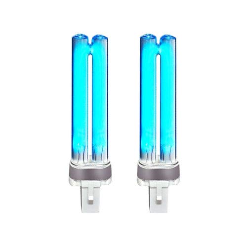 CNZ Bombilla de repuesto UVC de 9 W, base G23 para filtro de estanque de acuario, clarificador UV, paquete de 2