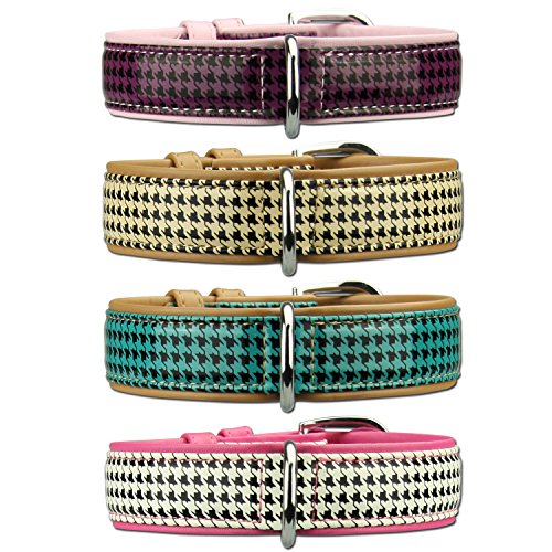 Coco's Choice - Collar de piel sintética para perros, color lila, 20 cm/12 mm
