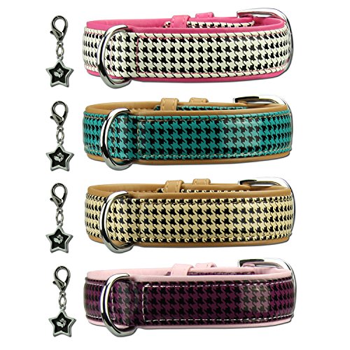 Coco's Choice - Collar de piel sintética para perros, color lila, 20 cm/12 mm