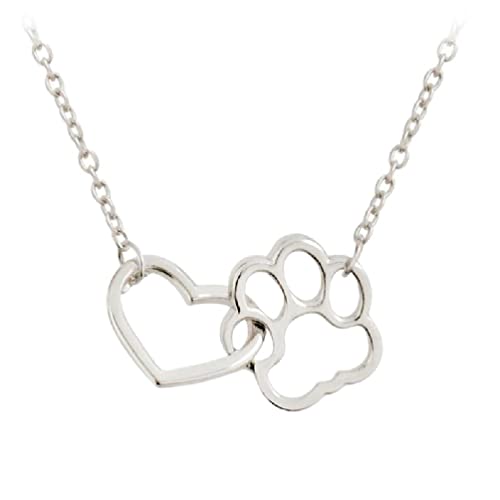 Collar de garra de perro para amantes de las mascotas, collar geométrico con colgante de pata de gato, cadena de origami, collar de garra de perro