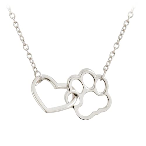 Collar de garra de perro para amantes de las mascotas, collar geométrico con colgante de pata de gato, cadena de origami, collar de garra de perro