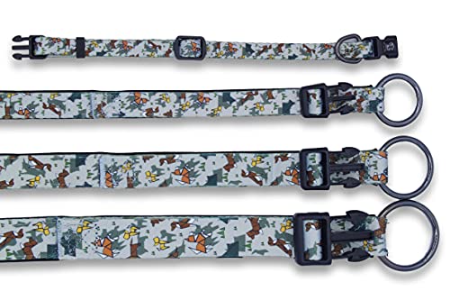 Collar de perro ajustable acolchado con suave neopreno patrón de colores | para perros pequeños y medianos | Collares para perros, gatos, cachorros | (XS - Origami)