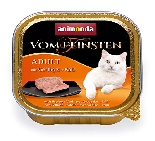 Comida para gatos animonda Vom Feinsten Adult, comida húmeda para gatos adultos, pack mixto de creaciones con aves, 32 x 100 g