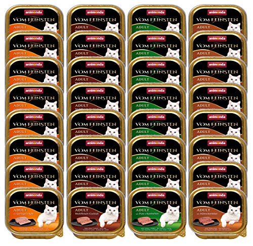 Comida para gatos animonda Vom Feinsten Adult, comida húmeda para gatos adultos, pack mixto de creaciones con aves, 32 x 100 g