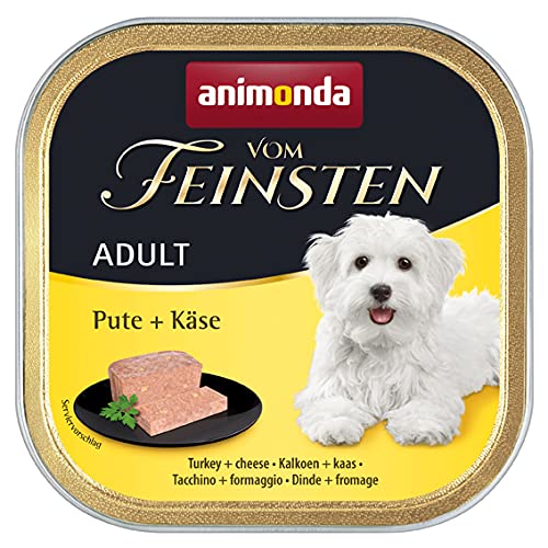 Comida para perros animonda Vom Feinsten Adult, comida húmeda para perros adultos, con cordero + granos enteros, 22 x 150 g