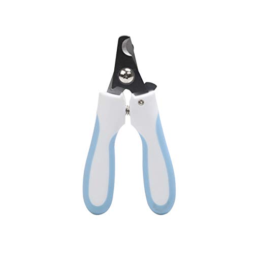 Cortauñas de uñas para Mascotas Clippers Cortador de Acero Inoxidable del Dedo del pie Cuidado de peluquería Canina Gatos Tijeras Mascota Azul de la Herramienta S